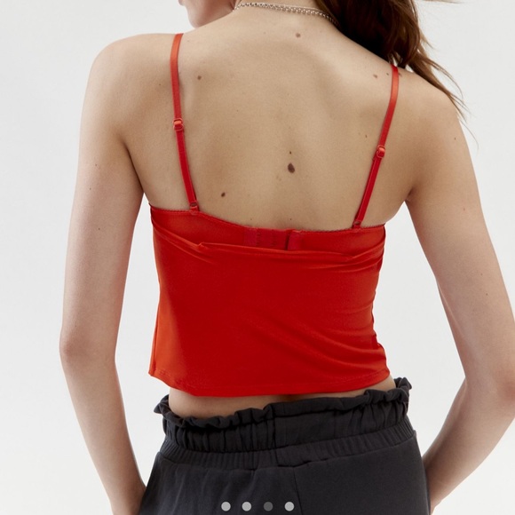 Urban Outfitters Red Balconette Bra with Floral Mesh Cami - Picture 4 of 6